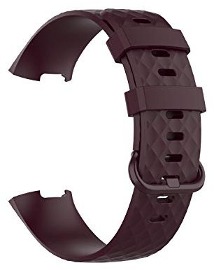 AISPORTS 5 Stück Silikonarmband Kompatibel mit Fitbit Charge 3/Fitbit Charge 4 Armband für Damen Herren, Weiches Atmungsaktives Silikon Sportarmband Ersatzarmband für Fitbit Charge 3/Charge 4
