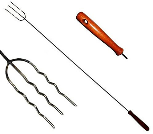 5x XXL Grillspieß Lagerfeuer Feuer Edelstahl Spieß Grillbesteck Chrom 1m / 120cm NEU!
