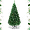 GYMAX Albero di Natale Realistico di 150 cm, 350 Rami Folti in PVC Ignifugo, Supporto in Ferro, Divisibile per Trasporto e Montaggio Facile, 4 Size Disponibili, Ideale per Interno ed Esterno, Verde