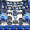 Hegbolke Fournitures de fête de Jeu vidéo - Kit de décoration d'anniversaire de Joueur pour garçons, Comprenant Assiettes, Tasses, Serviettes, Vaisselle, nappes, bannière - pour 20 Personnes
