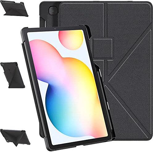DONGZHU Custodia per Samsung Galaxy Tab S6 Lite 2022/2020 modello da 10,4 pollici (SM-P610/P613/P615/P619) Custodia protettiva multi-angolo Auto Wake/Sleep per Samsung Galaxy Tab S6 Lite, Nero