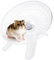 FORYNXHWIN Laufrad Hamster 18cm Mute Hamster Fliegende Untertasse,Laufrad für Kleine Tiere aus Kunststoff,Geräuschlos Laufrad für Rennmäuse,Hamster,Kleine Haustiere(Weiß)