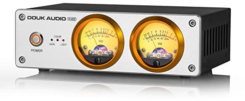 Douk Audio VU22 Duales analoges VU Meter Display DB Panel Musikspektrum MIC und LINE Schallpegelmesser Audio Indicator