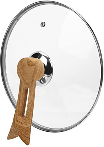 Zerodeko Cooking Pot Lid Frying Pan Cover with Handle Visual Skillet Lid Universal Cookware Lid for Pots Pans and Skillets 25cm