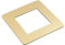 sourcing map Switch Surround Plate Wall Panel Decoration Single Gang Aluminum Plastic Bright Gold Tone 130mm x 130mm for Home Office