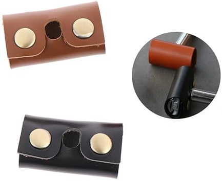 TorSor 2 Pack Razor Protector Cover Shaver Safety Travel Case Blade Head Holder Double Edge Storage Leather Protective Sleeve Guard Sheath Accessories Fits Most Men Women Razors