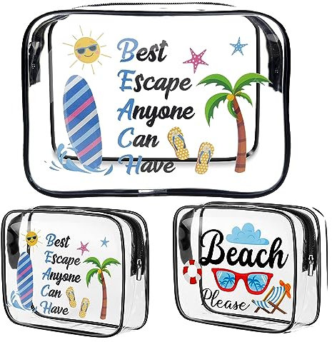 2 pcs Trousse de Toilette Transparente, Trousse de Toilette Voyage, Trousse de Toilette Avion, 19 * 14cm, pour Le Transport De Liquides, Trousse Avion pour Liquides Femmes & Hommes