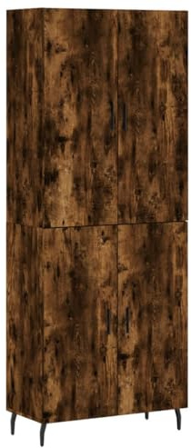 vidaXL Highboard Räuchereiche 69,5x34x180 cm Holzwerkstoff