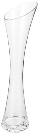 FUNOMOCYA Adornos de jarrón de Boca Inclinada Home Decor decoração casa Floreros para restaurantes Jarrón Estable Jarrón versátil Vaso Grande florero Alto Planta Decoraciones Decorar Vidrio