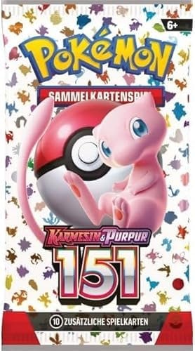 151 Edition Booster - DEUTSCHE Ausgabe - Booster Pack + Heartforcards Versandschutz