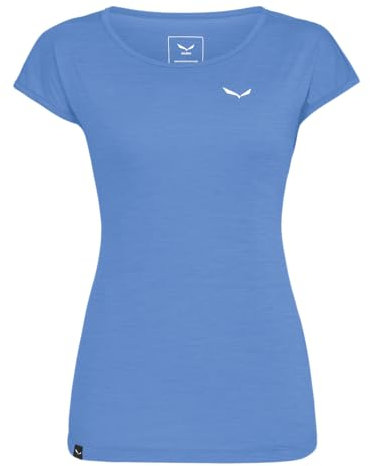 Salewa Puez Melange Dry W S/S Damen T-Shirt, Morning Blue Melange, Large