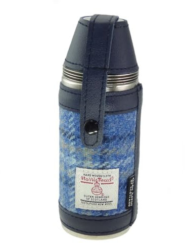 Glen Appin of Scotland Harris Tweed Hunting Flask HF3500 (Colour 129 Light Blue)