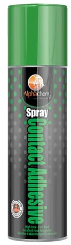 CROMAR AlphaChem Spray Contact Adhesive | Multi-Purpose Extra Strong Contact Adhesive | Instant Bonding Spray Adhesive | 500ml Aerosol