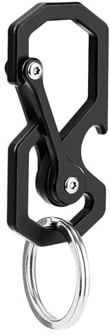 Tibitdeer Titan-Karabinerhaken Schlüsselanhänger mit Flaschenöffner - Mehrzweck-Clip für Camping und Wandern