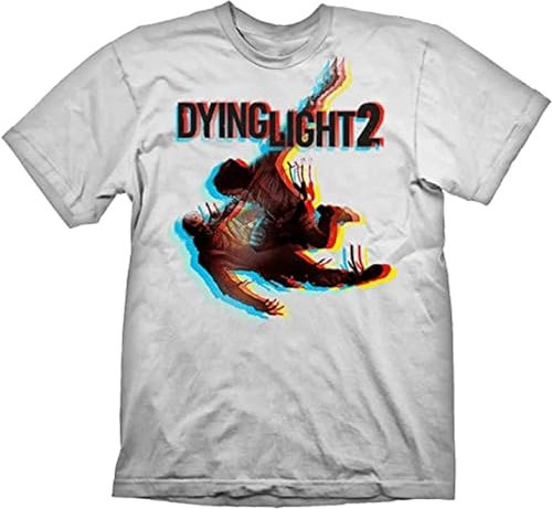 Dying Light 2 Mens T-Shirts Aiden Freefall Grey XXL