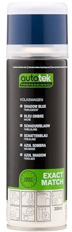 AutoTek Professional Exact Match Car Spray Paint, Volkswagen Shadow Blue Pearl Aerosol Spray 300 ml