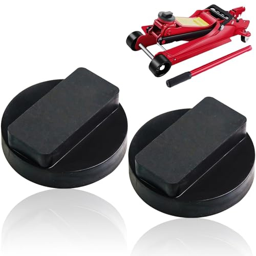 Wagenheber-Pads für BMW-Serie, geschlitzte Wagenheber-Gummi-Stützblöcke, Quetschschweiß-Seitenrahmen-Schienenschutz-Pad, Wagenheber-Adapter, kompatibel mit BMW 1, 2, 3, 4, 5, 6, 7 Serie, 2 Stück