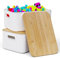 Shrivee 2er-Set Plastik Aufbewahrungsbox mit Bambus Deckel, 13L Stapelbar Leicht Staubdicht Tragbar Storage Box Organizer with Lid Boxen für Spielzeug Hüte Kosmetik und Make-up