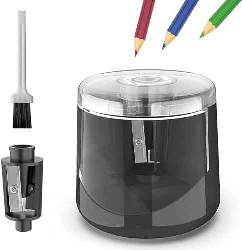 Multifunctional Electric Pencil Sharpener for 6-8mm No.2/Colored Pencils Automatic Pencil Sharpener Battery Powered for Classroom