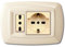 PLACCHE IN TECNOPOLIMERO, COMPATIBILE CON BTICINO MAGIC, 2 MODULI/POSTI, SINGOLO E DOPPIO, SCHUKO, UNEL, COLORE AVORIO, ALTA QUALITA',DESIGN CLASSICO, PER INTERRUTTORI/PRESE