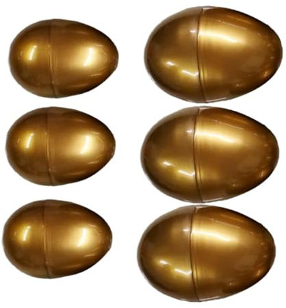 BESPORTBLE 6Stücke Ostern Goldene Kunststoff Eier Für Osterspiele Und Deko Eier Für Ostern Party Favor Und Bastelideen