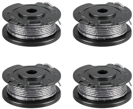 CDIYTOOL F016800569 - Bobina de desbrozadora compatible con Bosch ART 23 SL 26 SL, EasyGrassCut 18, 23, 26, 18-230, 18-260, 0.065/1.65 mm, 16 pies, repuesto F016800385 (4 piezas)