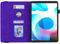 Funda para tablet Oppo Realme Pad Mini de 8.7 pulgadas, delgada, ligera, de piel sintética en relieve, con ranura para tarjetas, color morado