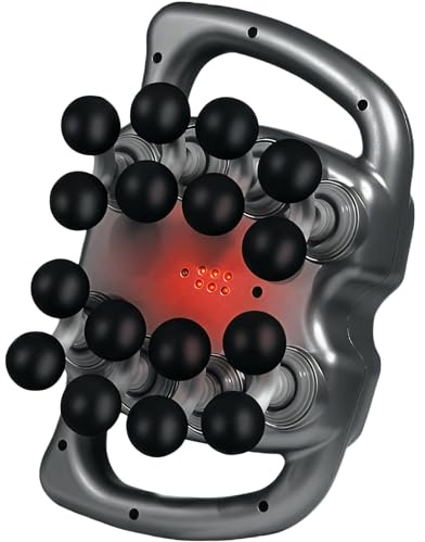 Massagepistole mit 16 Köpfen, Tiefengewebsmassage, Rotlicht, 9 Modi, 99 Intensitätsstufen