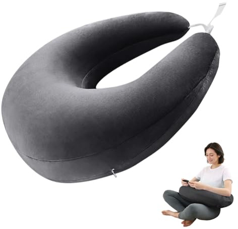 Tutamaz Ergonomisches Crealis-Kissen, Häkelkissen Stützkissen, Häkelkissen Stützkissen, Gaming Kissen, Ergonomisches Gaming Armkissen, Leicht, Tragbar, Lindert Verspannungen (Dunkelgrau)