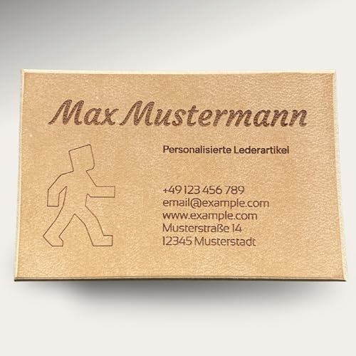 Visitenkarten aus echtem Rindsleder personalisiert Premium Business 10 Stück