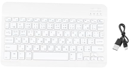 yuwqqoajv Multi Device Keyboard And Mouse Thin Japanese Keycaps Layout Combination For Mini Laptop Tablet Dual-mode FN Function Key Thin Japanese Keycaps Layout, white, 8.7x6.7x0.4 inch