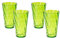 OMADA Design 4 Bicchieri Cocktail Colorati da 50 cl, in Plastica Infrangibile, lavabili in lavastoviglie, Made in Italy, linea Diamond, Verde