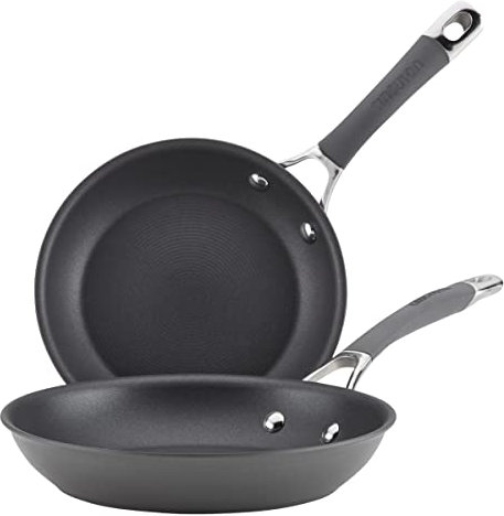 Circulon 83905 Radiance [Hard Anodized] Nonstick Frying pan Set/Skillet Set - 8.5 Inch and 10 Inch, Gray