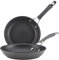 Circulon 83905 Radiance [Hard Anodized] Nonstick Frying pan Set/Skillet Set - 8.5 Inch and 10 Inch, Gray