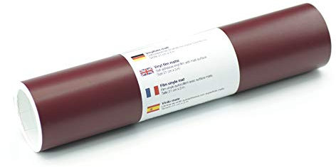 Selbstklebende Wandtattoo-/ Plotterfolie Vinylfolie matt 21 cm x 3 m, Farbe:335 Bordeaux