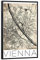 artboxONE Poster mit schwarzem Rahmen 45x30 cm Städte Retro Vienna City Map - Bild City map stadtkarte