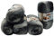 5 x 100 g Ilkadim Export Angora Active Strickwolle mehrfarbig mit Farbverlauf, 500 Gramm Strickgarn mit 25% Mohair Wolle-Anteil (schwarz grau 840)
