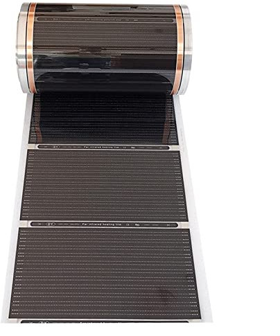 NIDUNO 1pc 50cm Width 400w/m2 Infrared Carbon AC220V Underfloor Heating Film Low Electrical Warm Mat (Size : 50cmX8m)