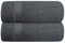 GLAMBURG Baumwolle 2er-Pack Oversized Badetuch-Set 70 x 140 cm, große Badetücher, Ultra saugfähig, kompakt, schnell trocknend und leicht, Holzkohle Grau