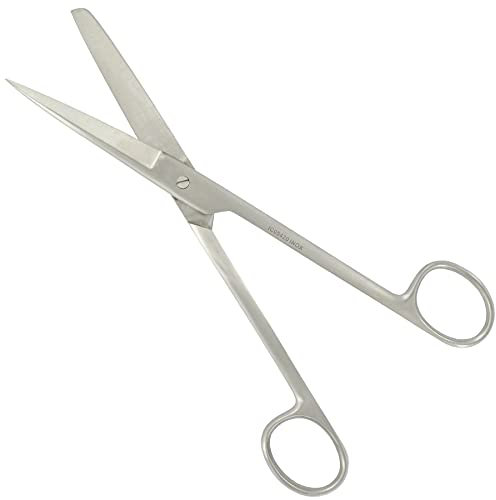 COMED - Ciseaux Dauphins Droits 14 cm 1 bout Pointu / 1 Bout Rond Mousse - Instrument médical Ciseaux Premiers Secours Soins Infirmiers