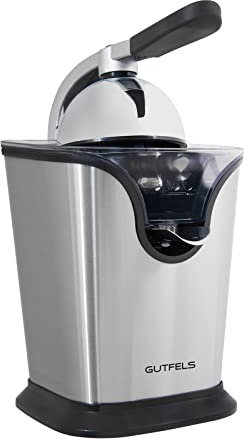GUTFELS Juice 3020 - Spremiagrumi in acciaio INOX, due inserti a pressione, superficie in acciaio inox, 100 Watt, stabile