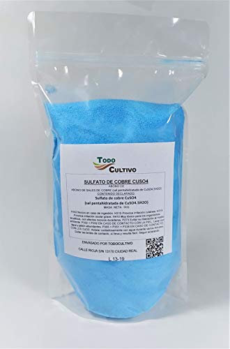 Sulfato de cobre pentahidratado 99% CuSO4 1kg.