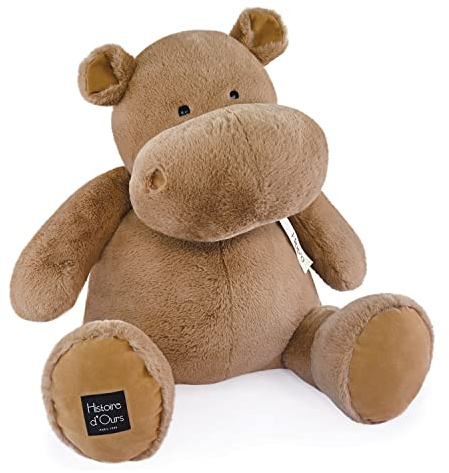Histoire d'ours - Plüschtier Nilpferd – Hippo – warme Schokolade – 85 – HO3205
