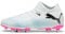 PUMA Future 7 Match FG/AG JR Soccer Shoe, White Black-Poison PINK, 36 EU