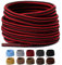 Olukssck 2 Paia Lacci per Scarpe Rotondi, Stringhe Scarpe Robuste e Resistenti per Scarpe Sportive da Trekking, Stivali da Lavoro e Scarpe da Scarponi Montagna - Diametro 4 mm, Nero/Rosso, 91cm