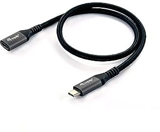 Equip 128371 USB 3.2 Gen 2 C-auf-C-Verlängerungskabel, M/F, 1,0m, 4K/60Hz, 10Gbps, Schwarz