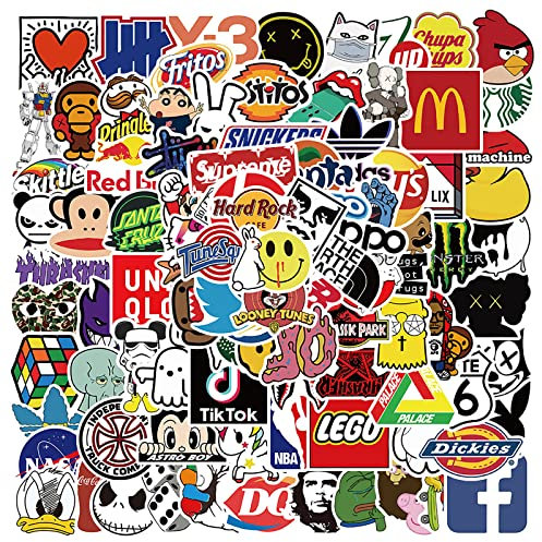Stickers Pack,100PCS Cool Brand Bomb Vinyl Stickers,Waterproof Graffiti Sticker for Teens Kids Adults Laptop Computer Skateboard Water Bottles Bicycle Helmet Phone Luggage Decal Patches Sticker