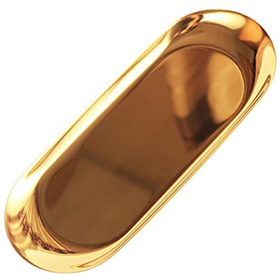 STOBAZA Plateau Ovale Acier Doré Pour Rangement De Bijoux Snack Tray Décoratif Pour Dresser Et Vanity Petit Modèle Élégant