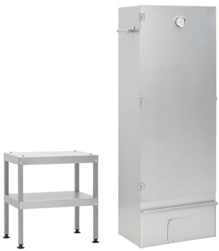 ZEYUAN Räucherofen mit Tisch Verzinkter Stahl, Smoker, Tischräucherofen, Räucherschrank, Reifeschrank, Kaltrauchgenerator, Räucherschnecke, Räucherhaken 3187617