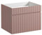 Vente-unique-Mobile sotto lavabo sospeso scanalato 60 cm Rosa - SATARA